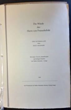 Preview: Der Prunz - Privatdruck 1957 - limitiert - Nr. 141 von 150 - Rarität