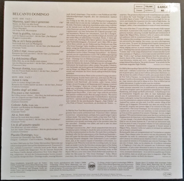 LP - Belcanto Domingo